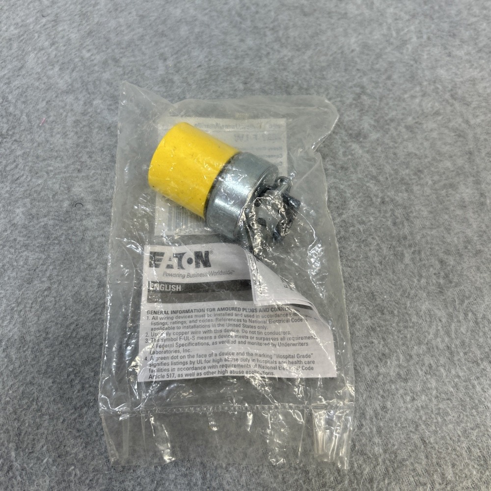 Eaton NSB 2887-F-LW Connectors Heavy Duty Armored Connector 15A 125V Yellow EA